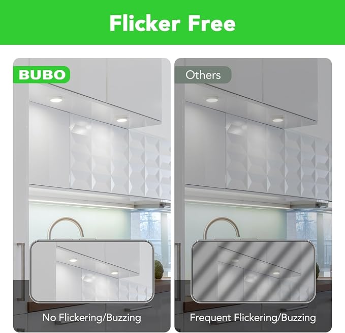 BUBO GU10 LED Bulb 6W Equivalent 50W, 5000K Daylight 650 Lumens, Non-Dimmable GU10 Bulb Replacement for Track Lighting, MR16 LED Bulb for Kitchen, Range Hood, Living Room, Bedroom, 6 Pack