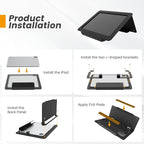 Tablet Desk Stand, All Metal 30° Ergonomic with Security Cable Lock for Office, POS Counter, Reception - Compatible with iPad 10th (10.9"), Pro 11", Air 4/5 (10.9"), Air 11"，iPad 11"(A16)