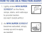 WYK Super Sorbent 2000 Series – Industrial Liquid & Oil Absorbent and Traction Agent for Spills, Leaks & Safety Maintenance – Fast-Acting Multi-Purpose Spill Absorber – BLUE Super Sorbent - Pack of 12