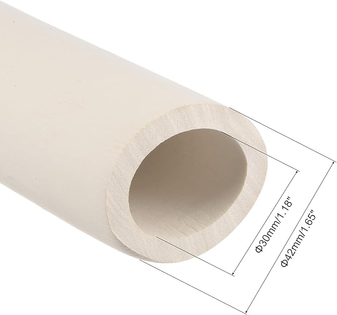 uxcell Foam Tubing for Handle Grip Support, 30mm ID 42mm OD 1m Length White