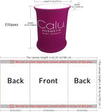 Customizable Foldable Promotion Retail Bar Table Pop Up Podium Tradeshow Podium,Hydraulic lift, Luminescent, Light box(Ellipse)