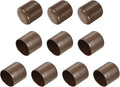 uxcell 10pcs Rubber End Caps 31mm(1 1/4") ID Vinyl Round End Cap Cover Screw Thread Protectors Brown