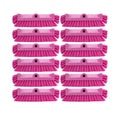 SPARTA Multi-Level Tile Scrub Brush 12" Wide Brush Head, Heavy-Duty Tile Cleaning Brush with End Bristles for Commercial Tiles, Tubs and Floor, Plastic, 12 Inches, Pink, (Pack of 12)