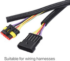 Alex Tech 100ft - 1/2 inch Split Wire Loom Tubing - Black