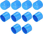 uxcell 10pcs Rubber End Caps 25mm(1") ID Vinyl Round End Cap Cover Screw Thread Protectors,Light Blue