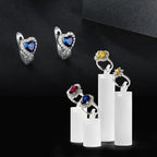 Oirlv Acrylic Jewelry Display Stand Ring Showcase Display Holder 7 PCS Rings Stand (White Frosted)