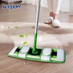 KEEPOW XL Dry Sweeping Cloths for Swiffer XL, Dry Refills for Swiffer XL Mop, Reusable Microfiber Mop Pads for Hardwood Floor, 2 Pack