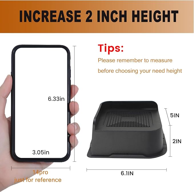 Bed Risers 2 inch, 3 inch, 4 inch, 6 inch or 8 inch Heavy Duty Furniture Risers, Up to 6000 Lbs L Shaped Design Bed Lifts Blocks for Couch Desk Sofa Table (Black, 2 Inch 6 Pack)