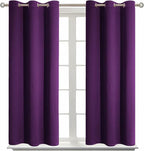BGment Blackout Curtains for Bedroom - Grommet Thermal Insulated Room Darkening Curtains for Living Room, Set of 2 Panels (38 x 54 Inch, Royal Purple)