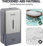 27oz (800 ml) Manual Wall Mounted Soap Dispenser, Ideal for Commercial Bathrooms Restaurants Hotels, Use with Liquid Hand Soap Shampoo, ABS Silver