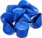 uxcell 10pcs Rubber End Caps 75mm(3 Inch) ID Vinyl Round End Cap Cover Screw Thread Protector Blue