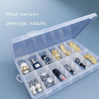 3pcs Clear Storage Small Parts Organizer Box Storage Bin With Dividers Multi Compartment for Beads Art DIY Tackle Box Organizer (10 - compartment in length)