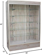 Only Hangers Barnwood Series Display Showcases and Retail Store Checkout Counters (Barnwood Wall Case with Lights, 4 Feet)