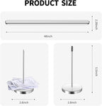 48 Inch Aluminum Ticket Holder Rail with 2 Receipt Stabbers for Restaurant, Kitchen, Bar