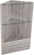 Only Hangers Barnwood Series Display Showcases and Retail Store Checkout Counters (Barnwood Corner Unit, 18" x 18")