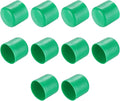 uxcell 10pcs Rubber End Caps 45mm(1 3/4") ID Vinyl Round End Cap Cover Screw Thread Protectors Dark Green