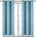 BGment Room Darkening Curtains 45 Inches Long - Grommet Thermal Insulated Drapes Window Treatment Curtains for Bedroom, 2 Panels, 38 x 45 Inch, Greyish Blue