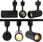 EAGLOD 15W LED H Track Lighting Heads,ZoomableLED Track Lights Fixtures for Accent Retail Artwork, Linear Track Light H Type -4000K Daylight 110V Beam Angle 15 to 60 Degrees Halo Type 6 Pack (Black)