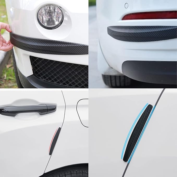 8 Packs Anti-Collision Patch Car Bumper Guard Strip Anti-Scratch Bumper Protector Trim Universal Rear Bumper Protector Car Door Edge Guards Car Side Door Edge Guards Protector (Clear)