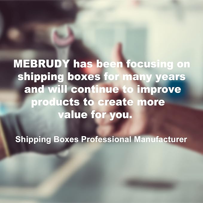 MEBRUDY 13.46x10.39x1.89 Inches Shipping Boxes Pack of 25, Small Corrugated Cardboard Box for Mailing Packing Literature Mailer