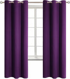 BGment Blackout Curtains - Grommet Thermal Insulated Room Darkening Bedroom and Living Room Curtain, Set of 2 Panels (42 x 72 Inch, Royal Purple)