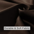 JIUZHEN Blackout Curtains for Bedroom - Thermal Insulated Room Darkening Rod Pocket Curtains for Living Room, Set of 2 Panels with Tiebacks, 60 x 72 Inch Length, Brown