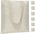 6 I 12 I 24 I 48 Pack Canvas Tote Bags,Reusable Blank Canvas for Shopping Bags,Grocery Bags,DIY Gift Bags