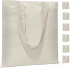 6 I 12 I 24 I 48 Pack Canvas Tote Bags,Reusable Blank Canvas for Shopping Bags,Grocery Bags,DIY Gift Bags