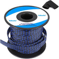 100Ft-1/4inch PET Expandable Braided Wire Sleeving,Wire Loom Cable Sleeve for TV,Computer,Home Theater,Automotive,Home Industrial,Electrical Wires,Chemical,Protect Cat from Chewing Cords,BlackBlue