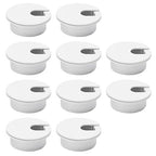 10 Pcs Desk Grommet 1-1/2" / 38 mm, Desk Cord Hole Cover, Cable Grommet ABS Plastic, Desk Hole Grommet for Home & Office Pc, Detachable Cable Cord Organizer-White