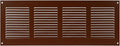 Repa Market Air Vent Cover 16x6 Inch (Outer Dimensions) Brown Galvanized Steel Louvered Grill Cover with Mesh Screen/Wall or Ceiling Vent/HVAC Register for Indoor and Outdoor Ventilation