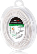 Chanzon 2:1 Ratio 5/64" (2mm) Heat Shrink Tubing 8Ft Roll (2.5M Total Length) White Polyolefin Sleeving Wrap Shrinking 2 to 1 1pcs