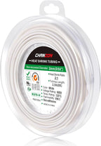 Chanzon 2:1 Ratio 5/64" (2mm) Heat Shrink Tubing 8Ft Roll (2.5M Total Length) White Polyolefin Sleeving Wrap Shrinking 2 to 1 1pcs