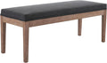 Upholstered Entryway Bench Farmhouse Shoe Benches for Hallway Porch Bedroom Bench for End of Bed Dining Bench for Dining Table Dining Room Kitchen Window with Wood Legs, Linen, Charcoal
