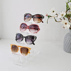 MOOCA 4 Tier Premium Acrylic Eyeglasses Frame Stand, Sunglasses Rack, Sunglasses Stand Acrylic Eyewear Display, Eyeglasses Rack Holder, Glass Display, 9 in H