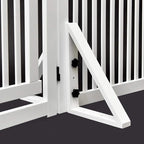 WELLAND Triangle Support Feet Set of 2 for 360 Degree Configurable Gate Collection, Solid Pine Wood, Easy to Install, 2 Pairs of Safety Fence Feet for Freestanding Pet Gates, White (Only Feet)