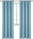 BGment Room Darkening Curtains 84 Inches Long - Grommet Thermal Insulated Drapes Window Treatment Curtains for Bedroom, 2 Panels, 52 x 84 Inch, Greyish Blue