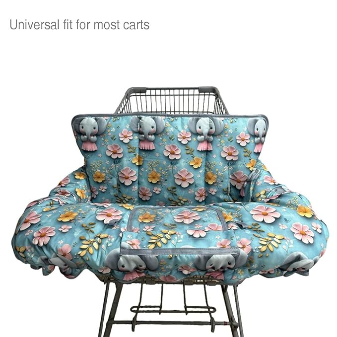 Shopping Cart Cover for Baby, Baby high Chair Cover, Elephant