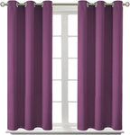 BGment Room Darkening Curtains 54 Inches Long - Grommet Thermal Insulated Drapes Window Treatment Curtains for Bedroom, 2 Panels, 38 x 54 Inch, Eggplant Purple