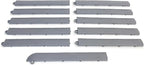 Big Floors Transition Edge Kit, Durable Interlocking Modular Garage Floor Edging, Compatible with RaceDeck, GarageTrac and GarageDeck Products (Gray, 11 Pack, Male)