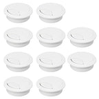 10 Pcs Desk Grommet 2" / 50 mm, Desk Cord Hole Cover, Cable Grommet ABS Plastic, Desk Hole Grommet for Home & Office Pc, Detachable Adjustable Cable Cord Organizer-White