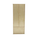 Factory Direct Partners 13138-NT Birch 2-Section Coat Locker with Bench, Storage Cubbies and Coat Hooks - Natural