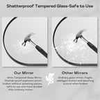 30" x 48" Black Arched Mirror, Arch Wall Mirror, Metal Frame Black Bathroom Mirror, Arched Top Bathroom Vanity Mirror for Living Room, Bedroom, Entryway, Tempered Glass, Shatter Proof