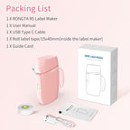 Rongta Label Maker Machine with Tape, Bluetooth Label Printer, Wireless Mini Label Makers with Multiple Templates for Organizing Office Home (Pink)