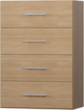 4 Drawer Short Tower Closet Unit, Modular Closet System, Wood Closet System Organizer with Storage for Walk In Closets, Clothing Rack Closet for Hanging Clothes, Bedroom, Wood, 25.5"W