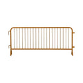 Angry Bull Barricades Metal Interlocking Steel Barricade (8.5 Ft. Heavy Duty, Bridge Feet, Orange Powder Coated, Set of 10)