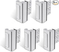 5PACK Home Security Door Reinforcement Lock Childproof, Add High Security to Home Prevent Unauthorized Entry, Aluminum Construction Finish, Frame Lock, Silver