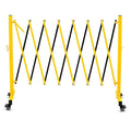 11 Traffic Barricade with Casters, Metal Expandable Barricade, Folding Security Gate, Retractable Fence Outdoor Barricade Fence for Construction Area, Traffic Control