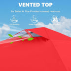 MASTERCANOPY Durable Pop-up Canopy Tent with 1 Sidewall (10'x10', Red)