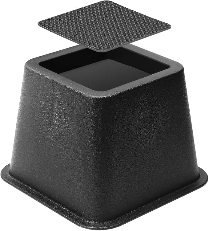 Bed Riser/Furniture Lift Bed/Bed risers/Furniture Lifter/Table risers/Frame Risers Create Under Bed Storage Heavy Duty for Furniture Height Adjustment (Black 9 Pack, 3 Inch)